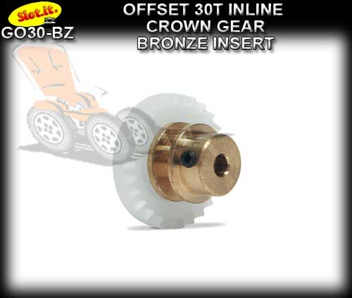 SLOT.IT GEARS GO30-BZ - 30T Offset Crown - Bronze Insert