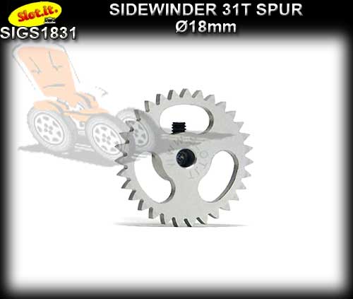 SLOT.IT GEARS GS1831 - 31T Ultralight Ergal Sidewinder Spur 18mm