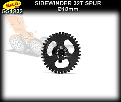 SLOT.IT GEARS GS1832 - 32T Ultralight Ergal Sidewinder spur 18mm