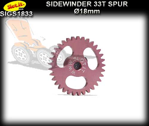 SLOT.IT GEARS GS1833 - 33T Ultralight Ergal Sidewinder Spur 18mm