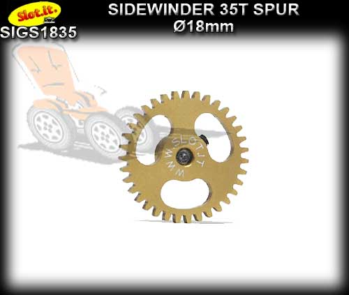 SLOT.IT GEARS GS1835 - 35T Ultralight Ergal Sidewinder Spur 18mm