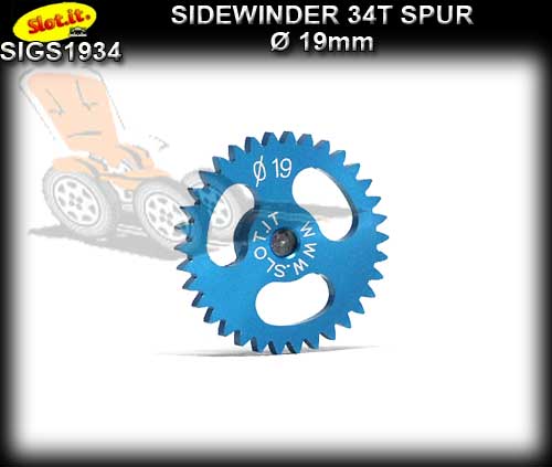 SLOT.IT GEARS GS1934 - 34T Ultralight Ergal Sidewinder Spur 19mm