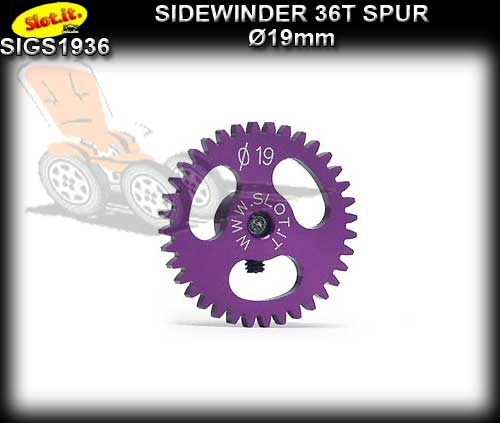 SLOT.IT GEARS GS1936 - 36T Ultralight Ergal Sidewinder Spur 19mm
