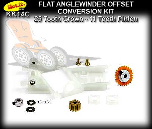 SLOT.IT CONVERSION KIT KK14C - Flat Anglewinder 1.0mm OFFSET