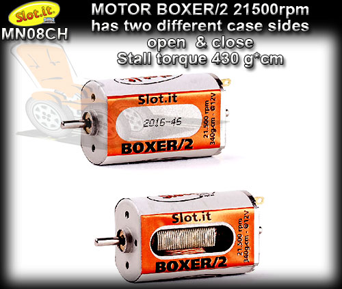SLOT.IT MOTOR MN08CH - Boxer/2 - 21500 rpm - open and closed can