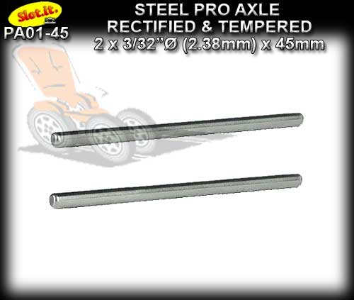 SLOT.IT AXLE PA01-45 - Axle 45mm x 3/32 dia. (2.38mm) Hardened
