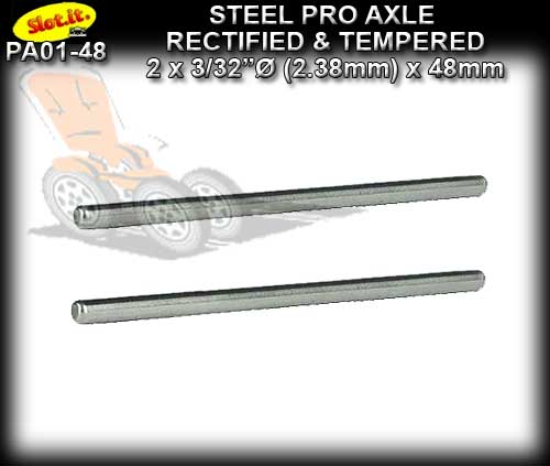 SLOT.IT AXLE PA01-48 - Axle 48mm x 3/32 dia. (2.38mm) Hardened