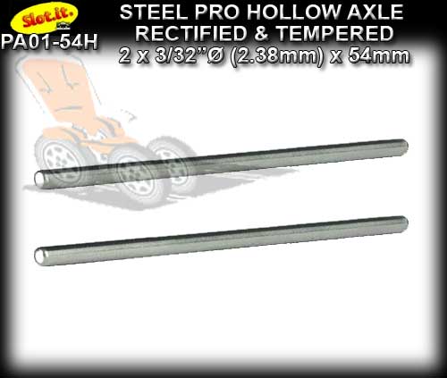 SLOT.IT AXLE PA01-54H - Hollow Axle 54mm x 3/32 dia. (2.38mm)