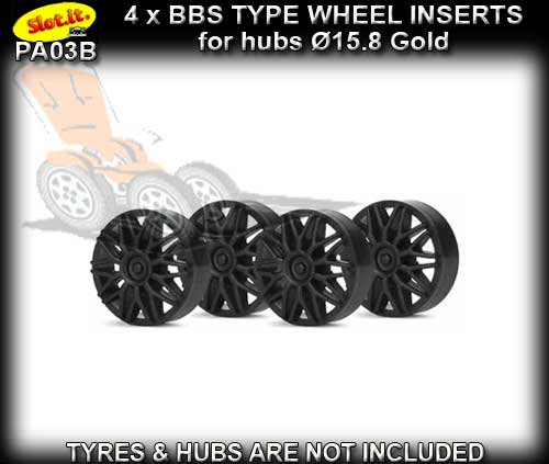 SLOT.IT WHEEL INSERT PA03B - BBS Black type wheel inserts