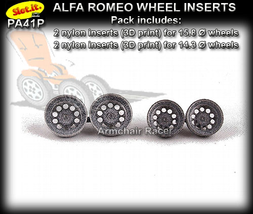 SLOT.IT WHEEL INSERT PA41P - Alfa Romeo 33/3 wheel inserts