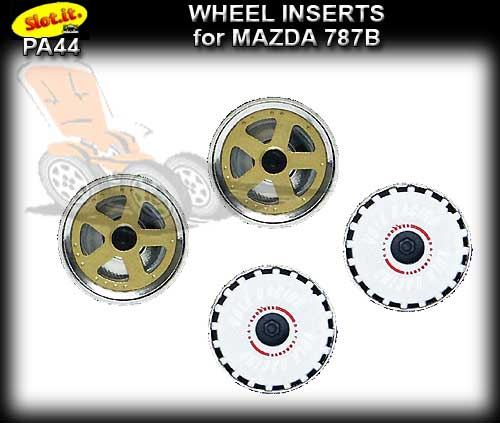 SLOT.IT WHEEL INSERT PA44 - Mazda 787B Wheel Inserts
