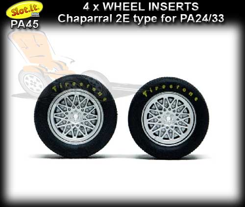 SLOT.IT WHEEL INSERT PA45 - Chaparral 2E wheel inserts x 4
