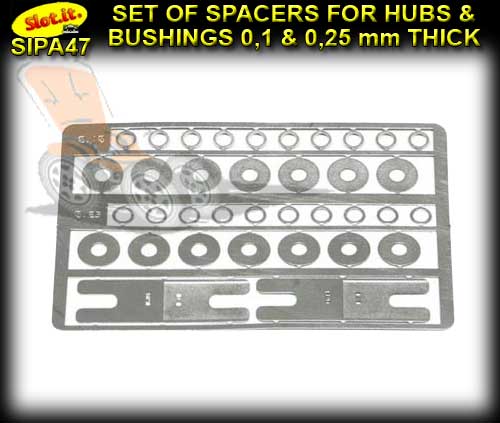 SLOT.IT SPACERS PA47 - set of Spacers for hubs and bushings