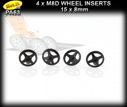 SLOT.IT WHEEL INSERT PA63P - McLaren M8D type wheel inserts