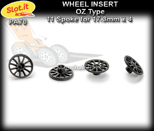 SLOT.IT WHEEL INSERT PA70 - OZ type 11 spokes for O17,3mm wheels