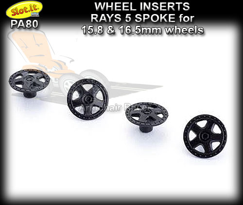 SLOT.IT WHEEL INSERT PA80 - RAYS 5 spoke type for 15.8 & 16.5mm