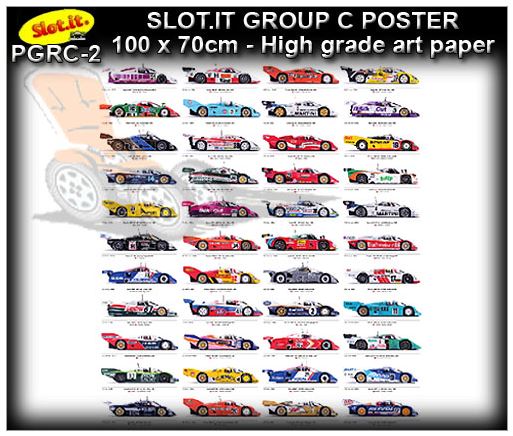 SLOT.IT POSTER PGRC-2S - Limited Edition Group C poster - signed