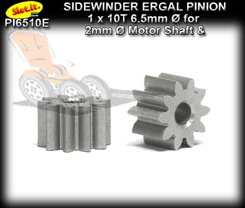 SLOT.IT GEARS PI6510E - 10T Sidewinder Ergal Pinion Gear (6.5mm)