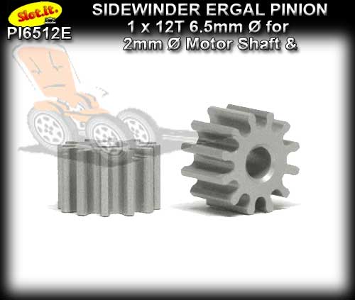 SLOT.IT GEARS PI6512E - 12T Sidewinder Ergal Pinion Gear (6.5mm)