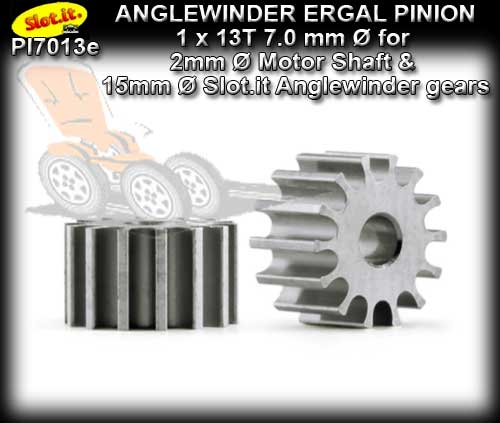 SLOT.IT GEARS PI7013E - 13T anglewinder Ergal Pinion (7.0mm)