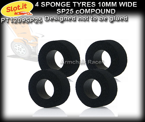 SLOT.IT TYRES PT1209SP25 - SP25 Compound sponge tyres