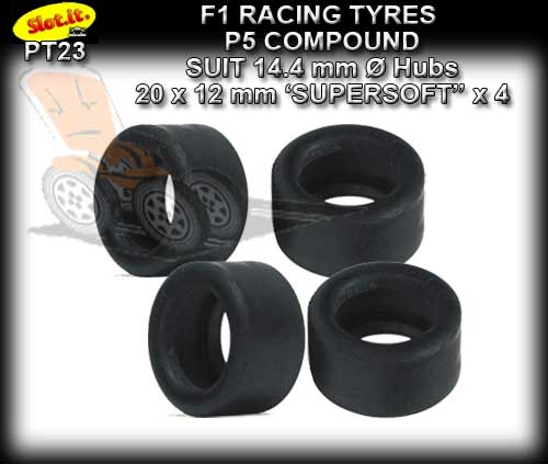 SLOT.IT TYRES PT23 - P5 Compound (Ninco) 20 x 12mm