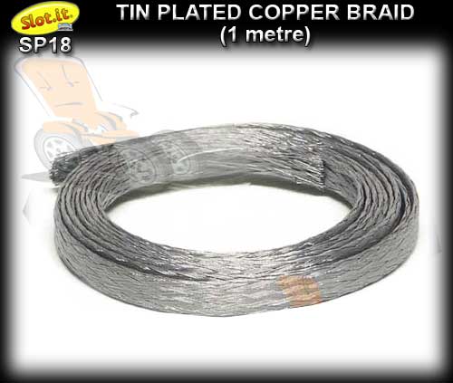 SLOT.IT BRAID SP18 - Tin Plated Copper Braid - 1 metre roll