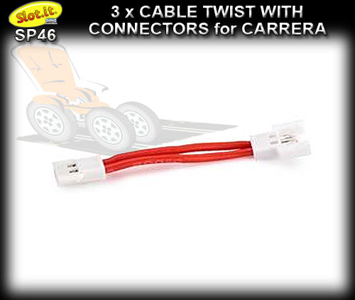 SLOT.IT DIGITAL CHIP SP46 - Cable twist with connector - Carrera