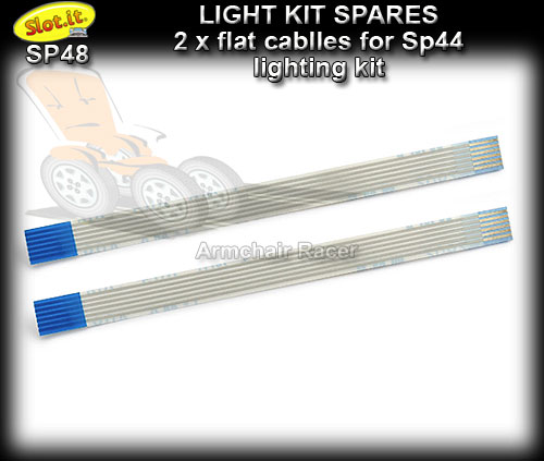 SLOT.IT LIGHT KIT SPARES SP48 - spare flat cables x 2 for SP44