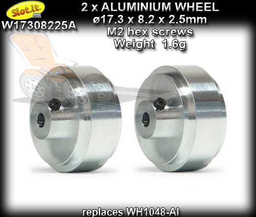 SLOT.IT WHEELS W17308225A - Aluminum 17.3 x 8.2 x 2.5 mm 1.6gr