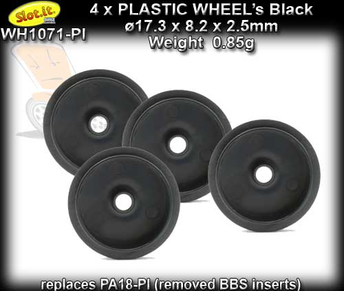 SLOT.IT WHEELS W17308225P - 17.3 x 8.2 x 2.5mm plastic 0.85g