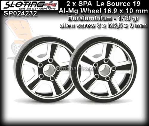 SLOTING PLUS WHEELS SP024232 - La Source 17 Alu-Mag 16.9 x 10mm