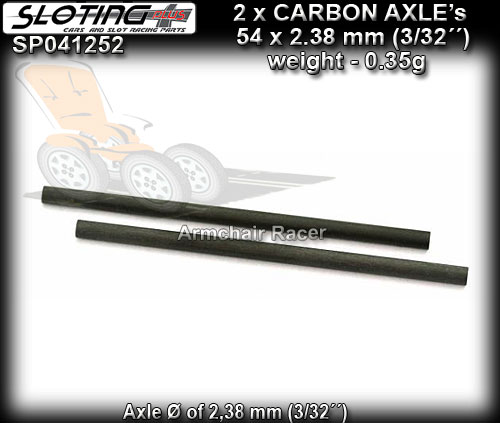SLOTING PLUS AXLES SP041254 - Carbon Axles calibrated - 54mm