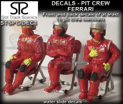 STS FIGURE DECALS PC/DEC1 - Pit Crew Decals - Ferrari