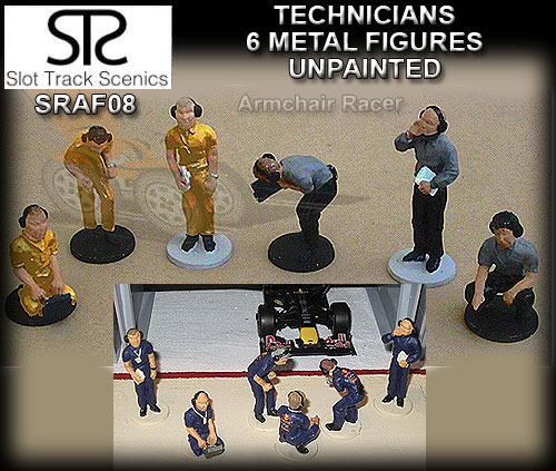 STS FIGURES SRAF08 - Technician figures x 6 (unpainted)