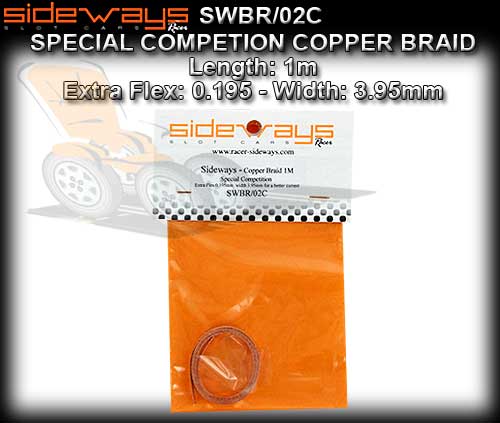 SIDEWAYS BRAID BR/02C - Copper Braid (0.195mm) - 1 metre roll