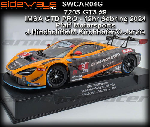 SIDEWAYS SWCAR04G - McLaren 720S GT3 - 12hr Sebring 2024 #9