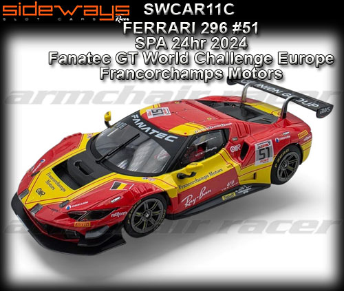 SIDEWAYS SWCAR11C - FERRARI 296 - SPA 24hr 2024 #51