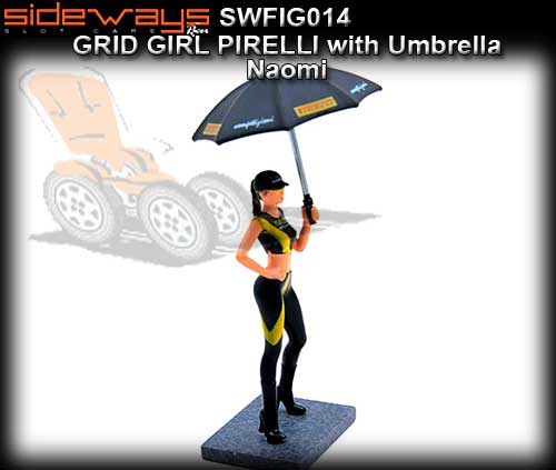 SIDEWAYS SWFIG014 - Naomi - Pirelli Grid Girl with umbrella