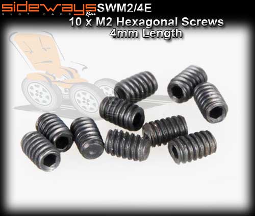 SIDEWAYS SCREWS SWM2/4E - Hexagonal screws x 10 - 4mm length