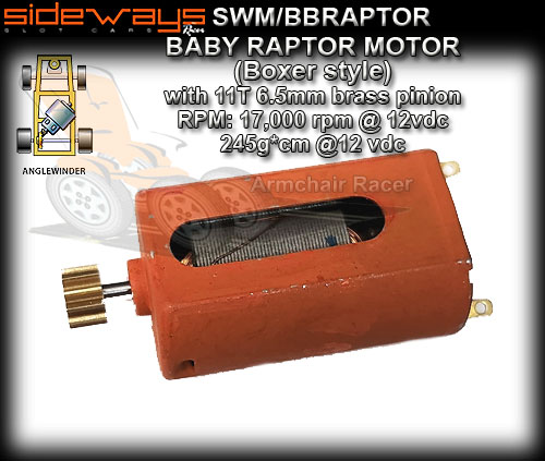 SIDEWAYS MOTOR SWM/BBRAPTOR - Baby Raptor 17,000 rpm 245g/cm