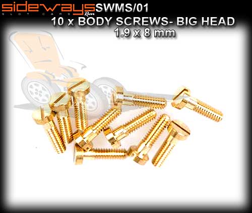 SIDEWAYS SCREWS SWMS/01 - Metric 1.9 x 8mm big head x 10