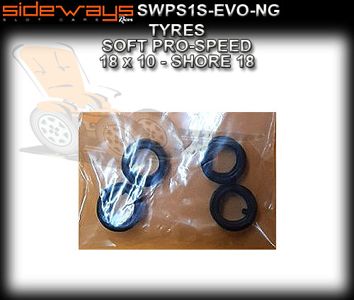 SIDEWAYS TYRES PS1S-EVO-NG - 4 x Pro-Speed 18 Shore Tyres 18 x10