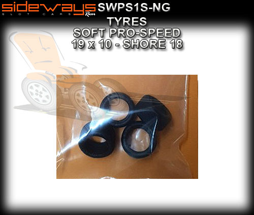 SIDEWAYS TYRES PS1S-NG - 4 x Pro-Speed 18 Shore Tyres 19 x 10