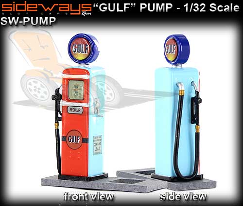 SIDEWAYS SWPUM001 - Gas Pump - Gulf - handle on left side