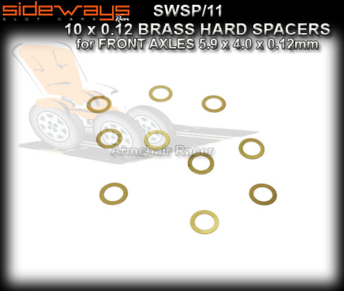 SIDEWAYS SPACERS SWSP/11- 10 x 0.12mm spacers for front axles