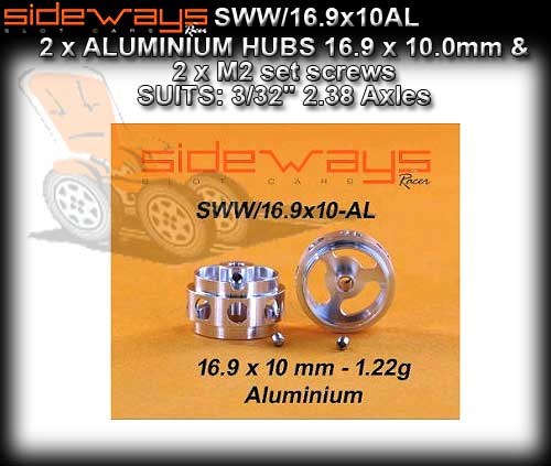 SIDEWAYS WHEELS SWW/16.9X10AL - Aluminium 16.9 x 10.0mm