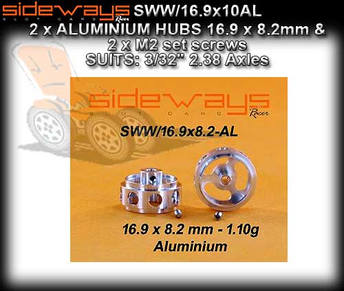 SIDEWAYS WHEELS SWW/16.9X8.2AL - Aluminium 16.9 x 8.2mm