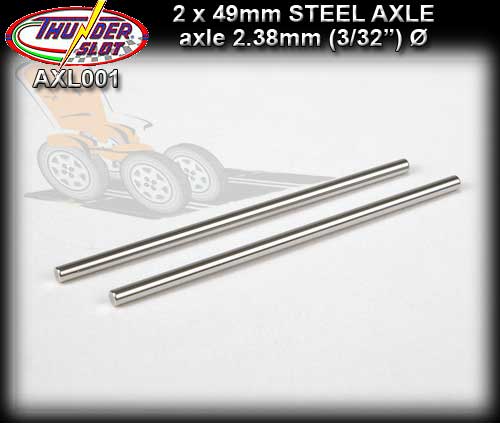 THUNDERSLOT AXLE AXL001 - Steel Axle 49mm x 3/32 dia. (2.37mm)