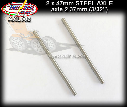 THUNDERSLOT AXLE AXL002 - Steel Axle 47mm x 3/32 dia. (2.37mm)
